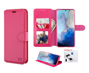 For Samsung GALAXY S20 ULTRA PLUS Leather Wallet Flip Cards Case Fold Cover PINK