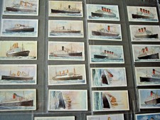 Merchant Ships of the World 1924 Wills Cigarette Card Set 50/50. Very Fine.