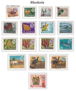 RHODESIA VF-MNH Y USADO EN PÁGINAS DEFINITIVAS A £1 MUY BONITO - Imagen 1 de 4