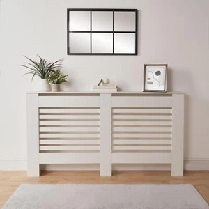 Wooden Radiator Cover Side Board S M L Cabinet Shelf Modern Hallway Furniture - Picture 1 of 55