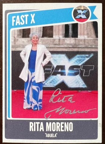 Fast X RITA MORENO SIGNED One of a Kind Card - RARE - SLIGHT SMUDGE Cover