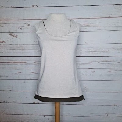 Camiseta sin mangas para mujer Matilda Jane doble capa crema mediana Foto 1 de 4