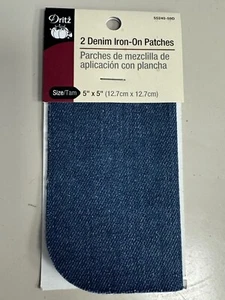 Dritz 55240-59D Patches, Iron-On, Denim, 5 x 5-Inch (2 Count) New - Picture 1 of 3