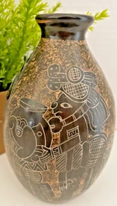 Signed Pottery Piece Candida Cano 6" Tall by 3.5" Wide - Picture 1 of 5