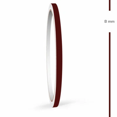 Zierstreifen 8mm 10 Meter Weinrot Dunkelrot Matt RAL 3004 Auto Boot Motorrad - Bild 1 von 4