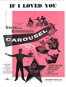 SHIRLEY JONES & GORDON MacRAE Sheet Music IF I LOVED YOU from CAROUSEL 1957 NM - Picture 1 of 6