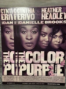 THE COLOR PURPLE THE MUSICAL, CYNTHIA ERIVO, BROADWAY WINDOW CARD/POSTER - Foto 1 di 9