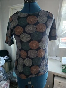 SEASALT POISSON ORGANIC COTTON TOP BLUE CIRCLE PATTERN UK 8 - Picture 1 of 1