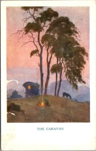 Pintura en acuarela LA CARAVANA por MARGARET W. TARRANT arte postal - Imagen 1 de 2