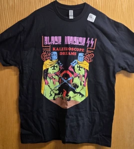 GILDAN T SHIRT BLACK XL BLACK MAGIC KALEIDOSCOPE DREAMS - Picture 1 of 4
