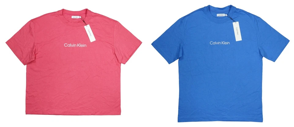 Calvin Klein Logo Graphic Print Crew Neck Solid Short Sleeve Men's T-Shirt NWT - Image 1 of 1