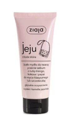 БЕЛОЕ МЫЛО ДЛЯ ЛИЦА ZIAJA JEJU ПРОТИВ АКНЕ - Изображение 1 из 2