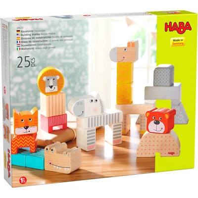 HABA Animal Parade Wooden Blocks - 25 Piece Set (Made in Germany) - Image 1 of 4