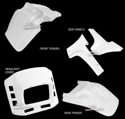 NEW DC PLASTICS FULL PLASTIC SET for YAMAHA BW200 BW 200 WHITE (no gas tank) - Image 1 of 4