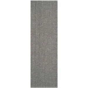 SAFAVIEH Solid Runner Rug 192"x30" Hand-Made High Pile Natural Fiber Light Gray - Picture 1 of 8