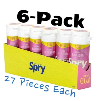 Paquete de 6 chicles de xilitol sin azúcar sin aspartamo 162 piezas en total Foto 1 de 4