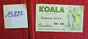 N°13822 / etiquette KOALA couverture ecossaise RITA - Bild 1 von 1