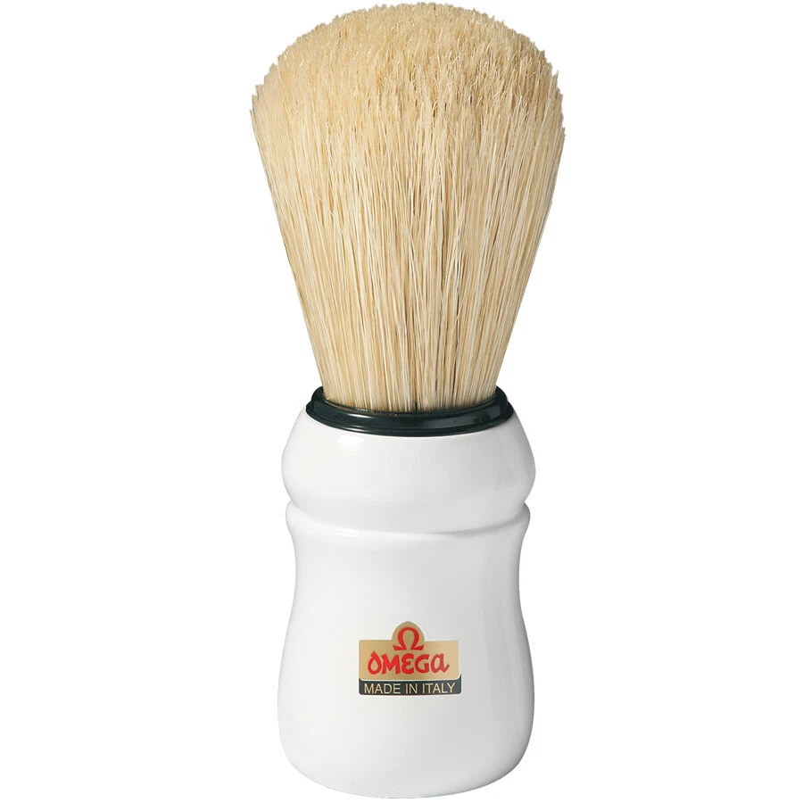OMEGA 10049 Professional Boar Shaving Brush Black Handle