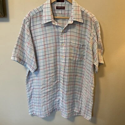 Camisa De Colección Abotonada - Tradicionalista - Manga Corta - Blanca con Multicolor LEER Foto 1 de 4