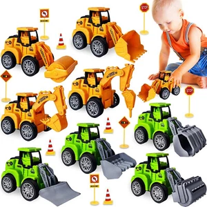 Construction Engineering Trucks 8 Styles Press and Go Vehicles for Boys - Picture 1 of 6