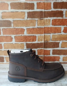 New Timberland Grantly Chukka Leather Moc Toe Ankle Dark Brown Men A1859. SZ:8.5 - Picture 1 of 5