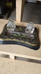 Antique Inkwell English Lily of the Valley - Picture 1 of 8