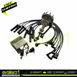Ignition Distributor + Module + Wires Set Fits Ford 351C 370 429 460 V8 351M 400 - Picture 1 of 9
