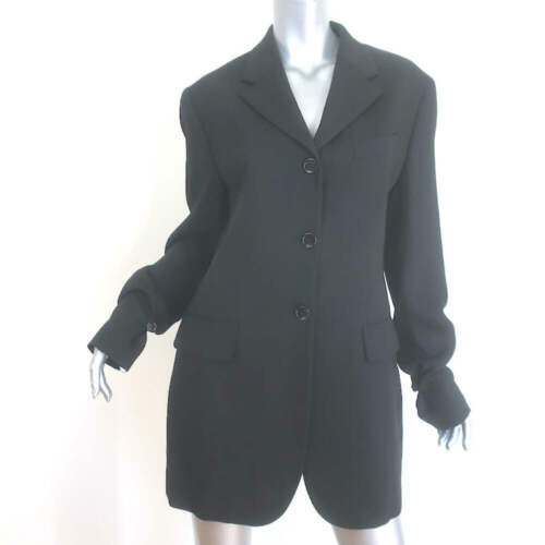 Blazer ACNE Studios con polsini e bottoni nero lana crepe taglia 40 giacca monopetto