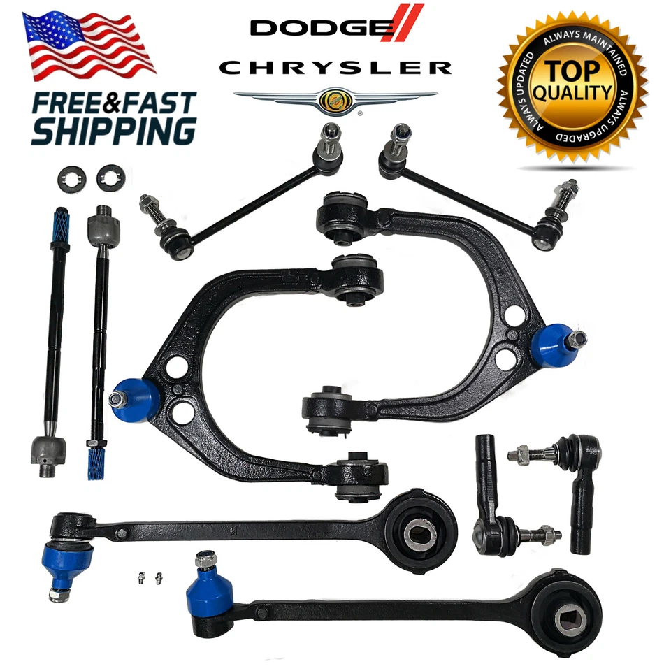 10 Pcs Suspension kit Control Arm Ball Joint Tie Rod End for Chrysler  Dodge - Image 1 of 4