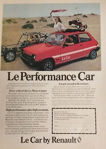 Revista Renault Le Car vintage anuncio Dune Buggy imagen de colección exhibición arte de pared - Imagen 1 de 1