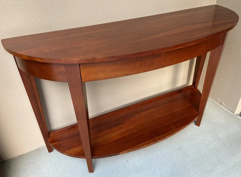 52" Ethan Allen Solid Cherry Demilune Console Table, New Impressions #24-8517 Cover