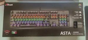 TRUST GXT 865 ASTA TASTIERA MECCANICA GAMING LED RETROILLUMINATA BLACK DIFETTO - Foto 1 di 3