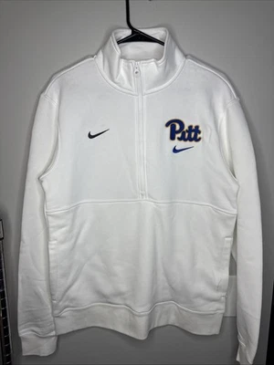 Pitt Panthers Nike Club Fleece Jacket Mens Medium 1/4 Zip Jacket Dri Fit - Image 1 of 4