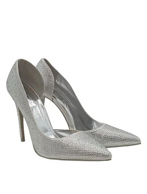 MULANKA Pompe classiche Donna Décolleté Taglia IT 38 argento elegante - Immagine 1 di 4