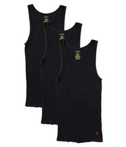 Polo Ralph Lauren 3 Pack Classic Fit Cotton Three Tank Top Black XL - Picture 1 of 1