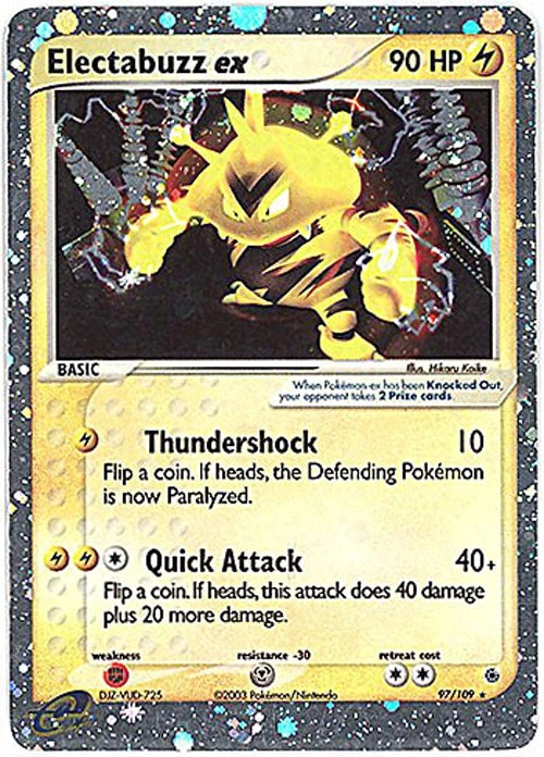 Pokemon Card - Ruby & Sapphire 97/109 - ELECTABUZZ EX (holo-foil) - NM/Mint - Image 1 of 1