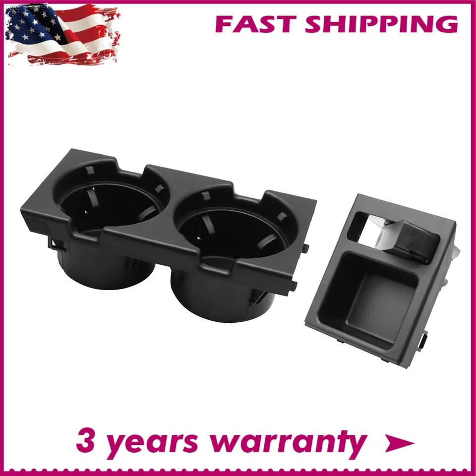 For BMW E46 Black Front Center Console Cup Holder & Coin Holder 51168217953 Foto 1 de 4