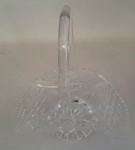 Crystal Basket Small Clear Crystal Basket A8 G519 - Picture 1 of 14