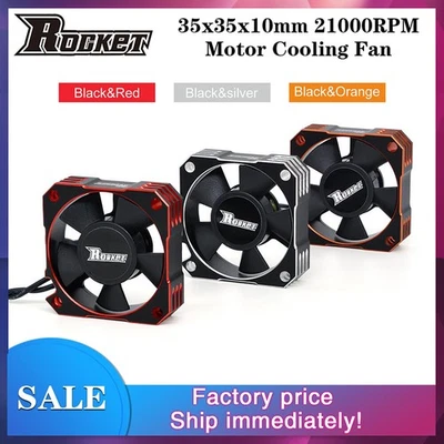 Rocket 35mm Motor Cooling Fan 21000RPM for 1/10 1/12 1/8 RC Car Brushless Motor - Image 1 of 4