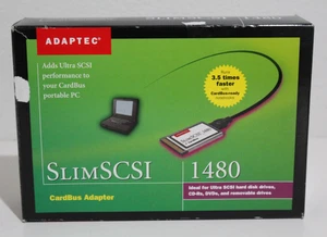 Adaptec 1480B SlimSCSI CardBus SCSI Adapter ZESTAW PC Karta z kablami i oprogramowaniem - Zdjęcie 1 z 13