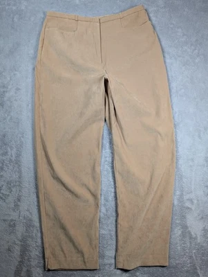 Pantalones de terciopelo Worthington para mujer talla 14 beige pierna de barril tiro alto Foto 1 de 4
