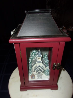 2017 East West Basics iglesia belén invierno linterna de nieve iluminada Foto 1 de 4