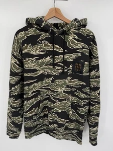 Barbell Brigade Herren Größe Medium Tigerstreifen Tarnmuster Pullover Fleece Hoodie - Bild 1 von 4