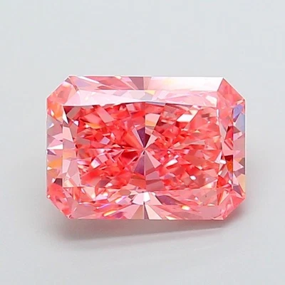 Fancy Vivid Pink 6.04 Ct Radiant VS2 IGI Certified Diamond Stunning Wedding Gift - Image 1 of 4