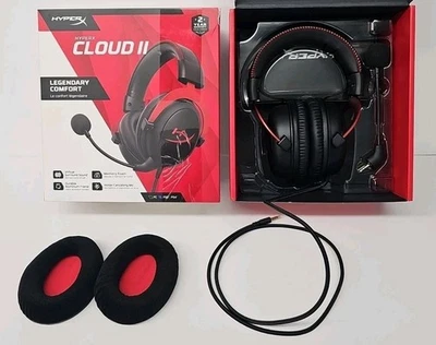 Auriculares para juegos HyperX Cloud II con cable Legendary Comfort PC PS5 PS4 CAJA ABIERTA NUEVOS Foto 1 de 4