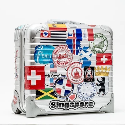 Rimowa Business Cabin Case Trolley Topazio pre LVMH Argento Adesivo 2 Ruote - Immagine 1 di 4