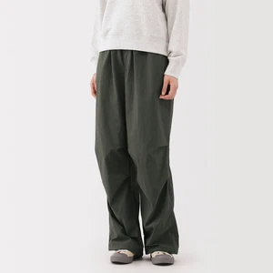 MUJI Pantalone Donna Utility Easy Largo Verde Cachi FedEx - Foto 1 di 10