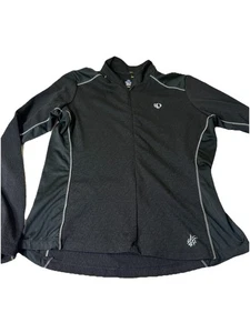 Pearl Izumi Damen Large schwarz Langarm schwarz Rad Top Shirt 3/4 Reißverschlusstasche - Bild 1 von 11