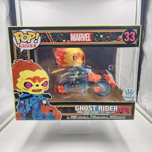 Ghost Rider Funko Pop Rides #33 Blacklight FunkoShop Marvel - Picture 1 of 6