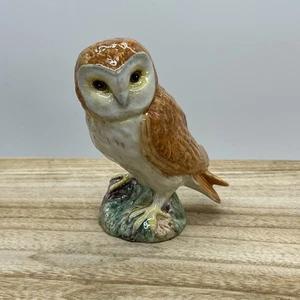 Vintage Beswick England Porcelain Barn Owl Bird Figurine 4.5" EUC - Picture 1 of 9
